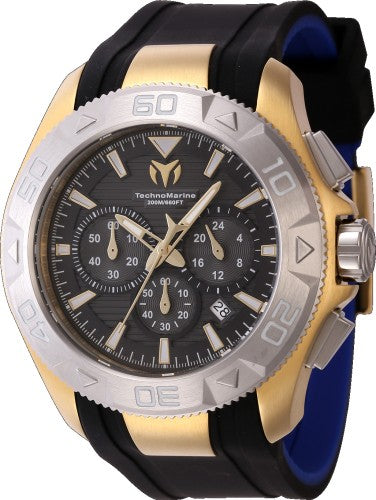 Technomarine Men's TM-622005 UF6 None Quartz Chronograph Black Dial Watch