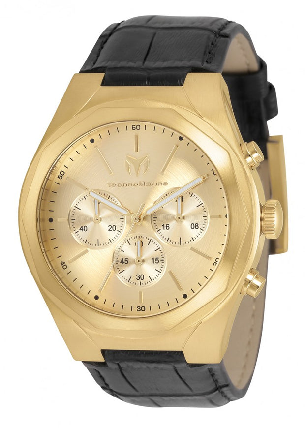 Technomarine Men's TM-820011 MoonSun Quartz 3 Hand Gold Dial Watch