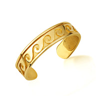 Gold Woman's Tranquil Waves Minimalist Toe Ring (Available in Yellow/Rose/White Gold)