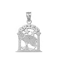 Sterling Silver 12 Zodiac Signs Pendant Necklace