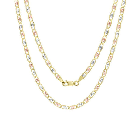 10K Gold Trio Color Valentino Chain