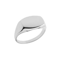 Comfort Fit Rectangular Engravable Signet Ring in Gold (Available in Yellow/Rose/White Gold)