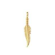 Solid Gold Dainty Feather Pendant Necklace(Available in Yellow/Rose/White Gold)