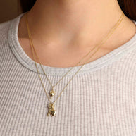 Key Heart Necklace in 14K Gold (S/L)