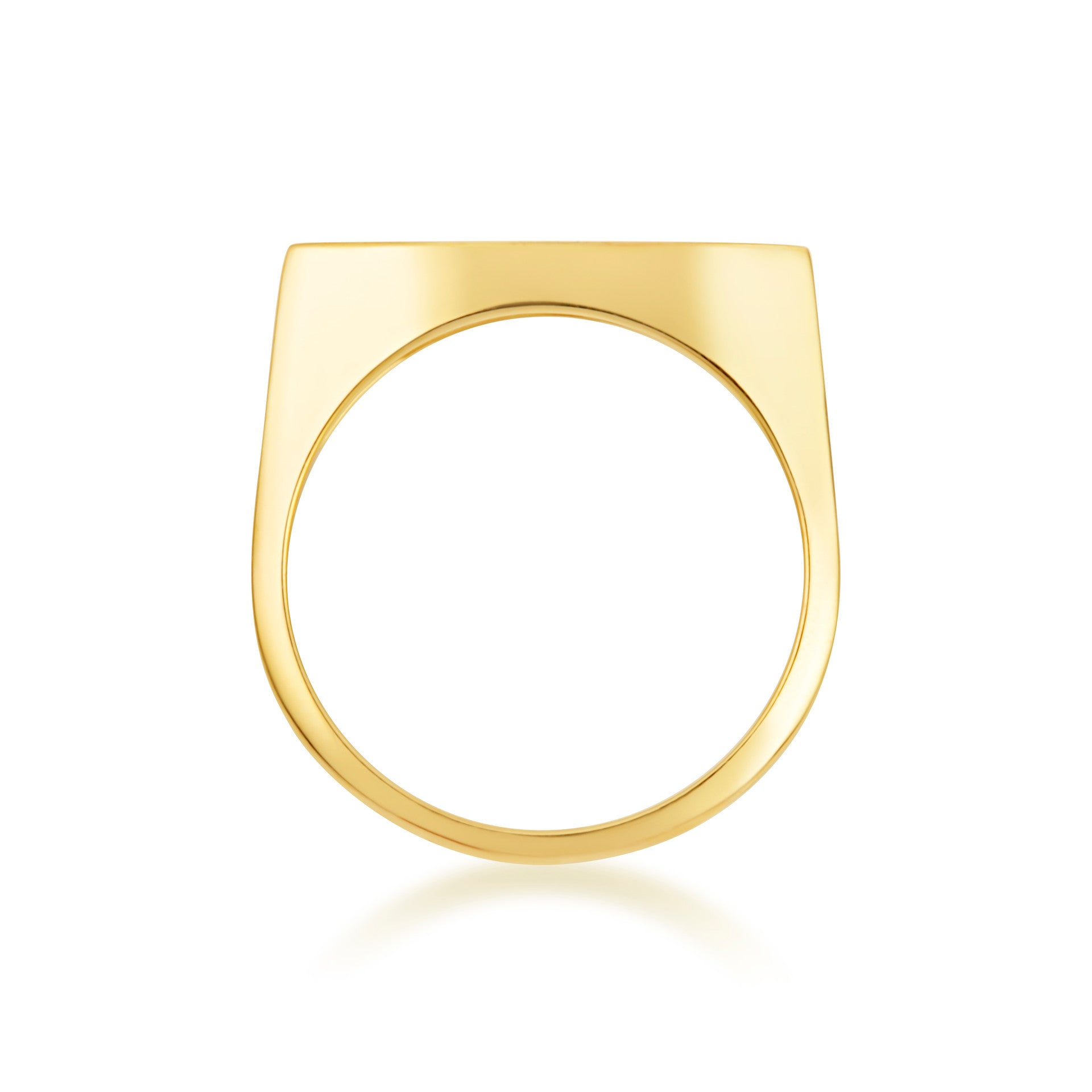 Gold Black Enamel Marquise Signet Ring (Available in Yellow/Rose/White Gold)