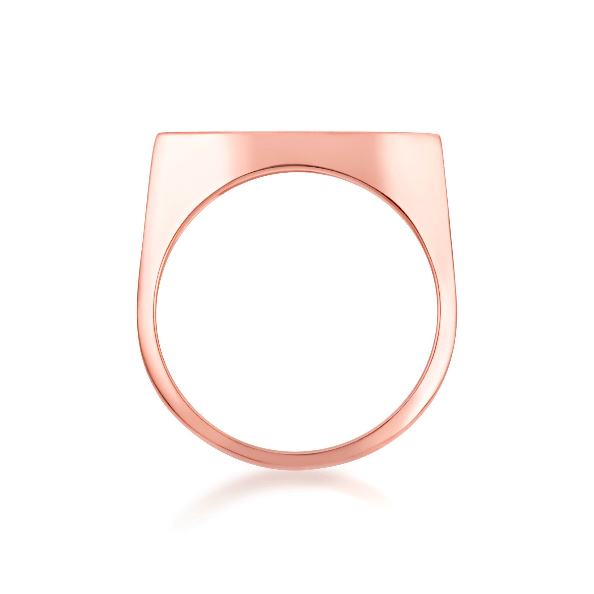 Gold Black Enamel Marquise Signet Ring (Available in Yellow/Rose/White Gold)