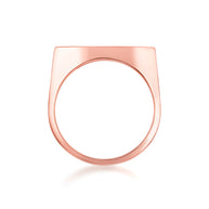 Gold Enamel Evil Eye Marquise Signet Ring (Available in Yellow/Rose/White Gold)