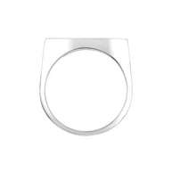 .925 Sterling Silver Enamel Evil Eye Marquise Signet Ring