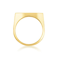 Gold Enamel Evil Eye Marquise Signet Ring (Available in Yellow/Rose/White Gold)