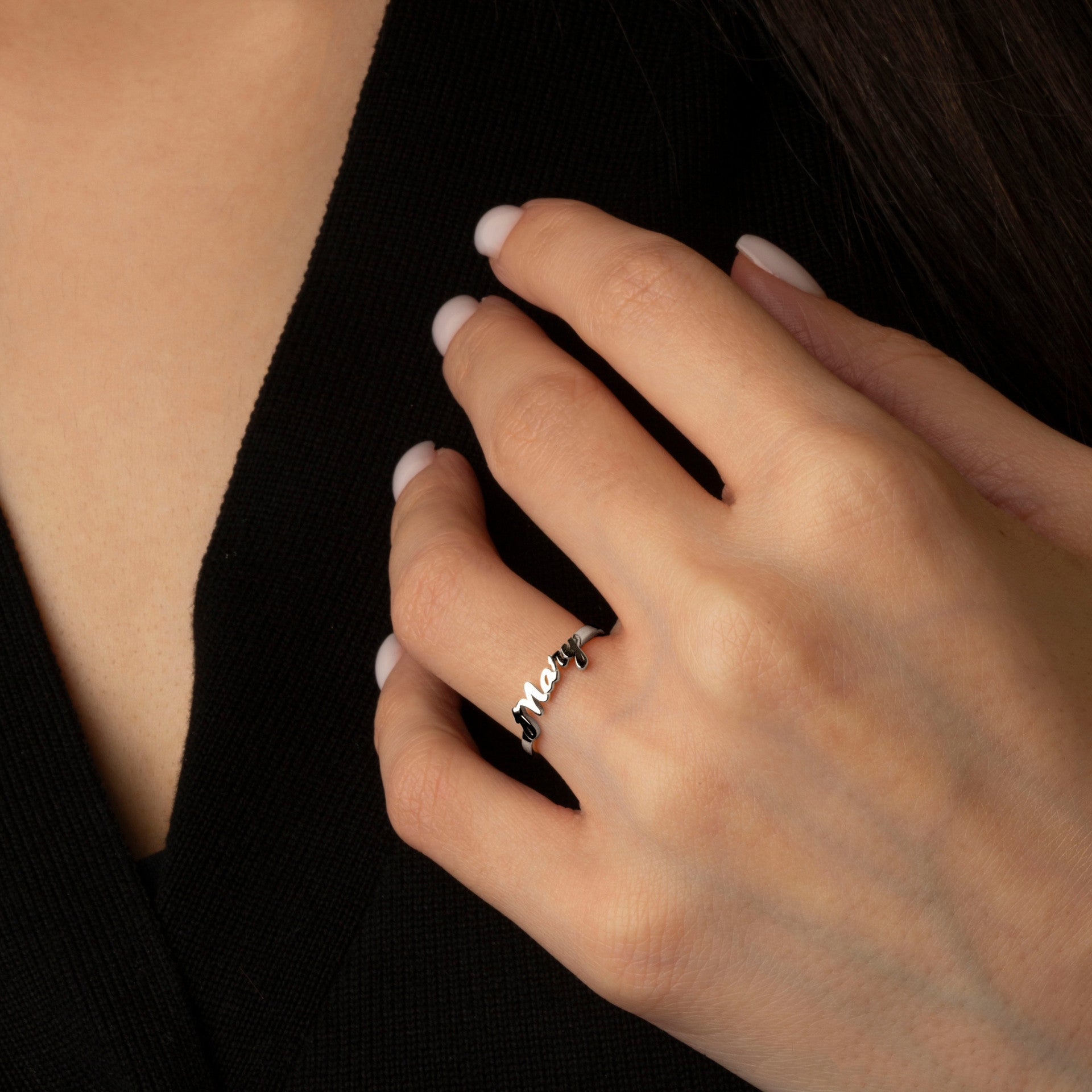 Silver Name Ring
