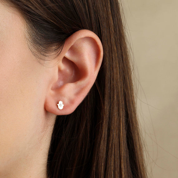 14K Gold Cross Earrings