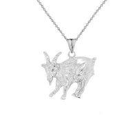 Gold Goat Pendant Necklace(Available in Yellow/Rose/White)