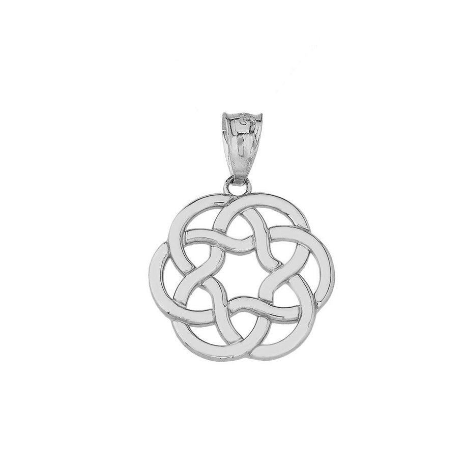 .925 Sterling Silver Irish Celtic Trinity Knot Pendant Necklace