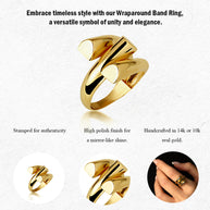 Gold Wraparound Band Ring (Available in Yellow/Rose/White Gold)