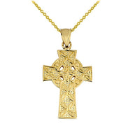 Gold Celtic Knot Charm Triquetra Pendant Necklace(Available in Yellow/Rose/White Gold)