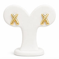 10K Yellow Gold X Earrings