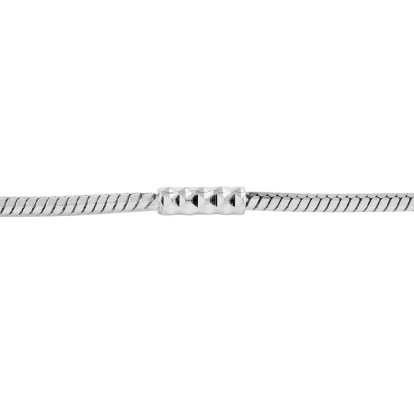 Sterling Silver 925 Rhodium Plated Tube Brite Dc 030 Chain - Image 2