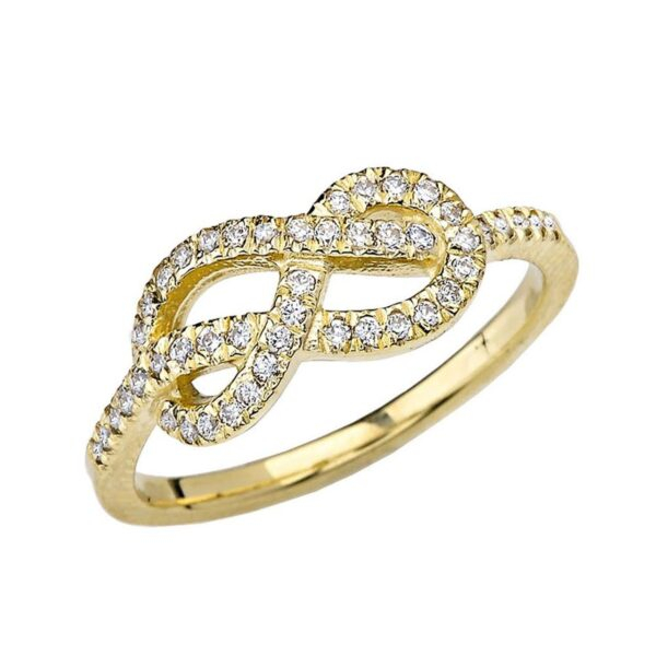 Yellow Gold Eight Knot Infinity Ring