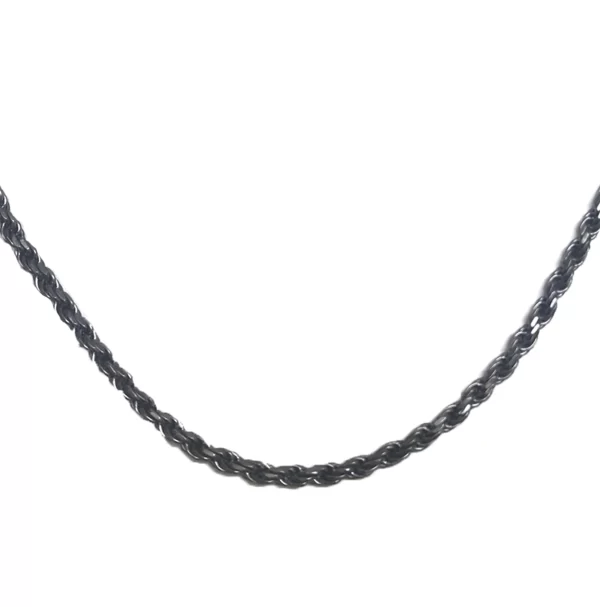 Antique Vintage Oxidized 3.5 mm Rope Chain