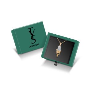 Two-Tone Rose Gold Studio Microphone Pendant Necklace