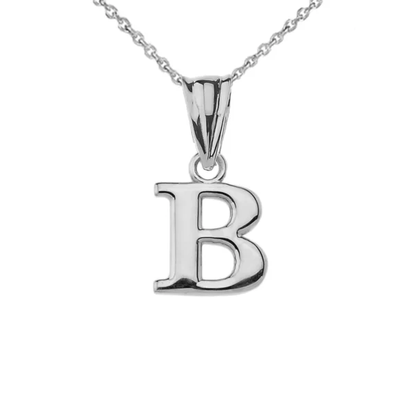 Personalized Sterling Silver Milgrain Initial Pendant Necklace