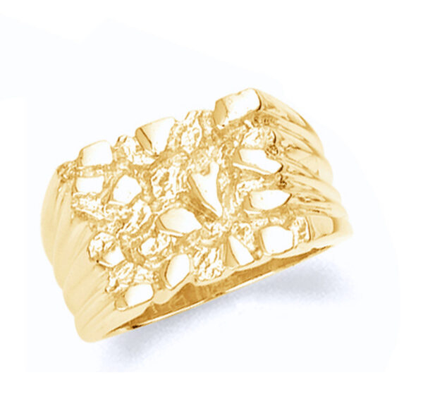 Mens Gold Nugget Ring