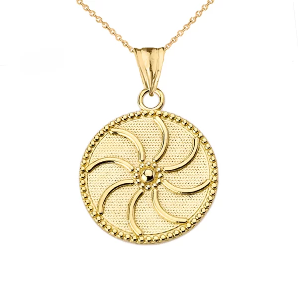 Armenian Eternity (0.94") Pendant Necklace In Yellow Gold