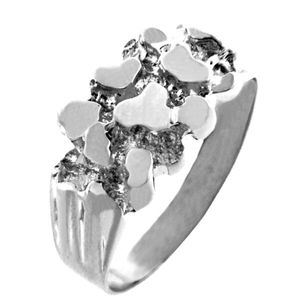 Sterling Silver Men's Strong Nugget Ring