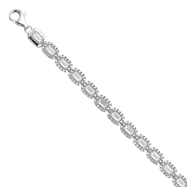 14K Swarovski CZ Bracelet - 7.5"