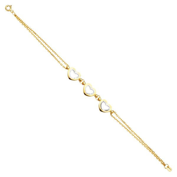 14K Light Chain Bracelet - 7+1"