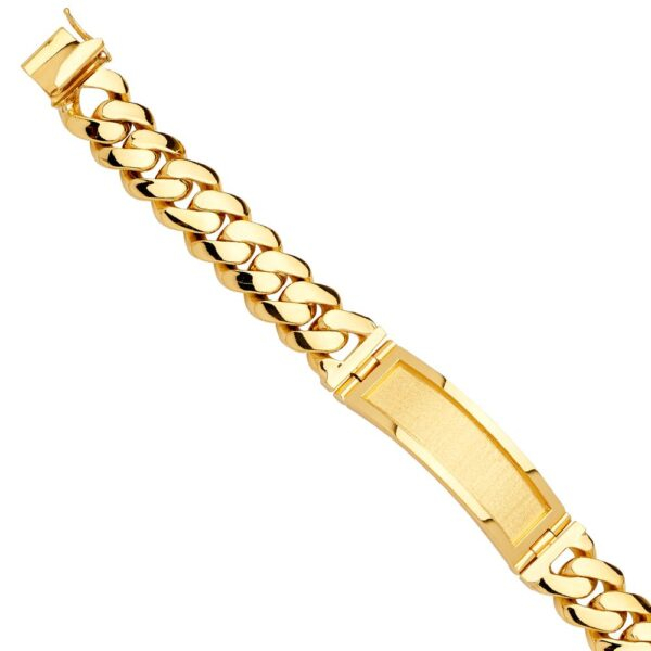 14K Solid Link ID Bracelet - 9"