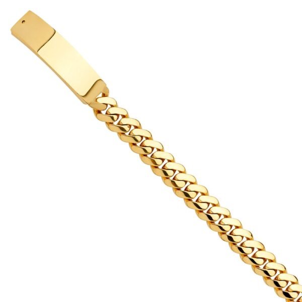14K Solid Link Military ID Bracelet - 9"
