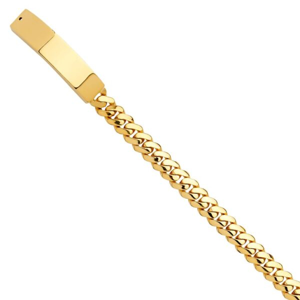 14K Solid Link Military ID Bracelet - 8.5"