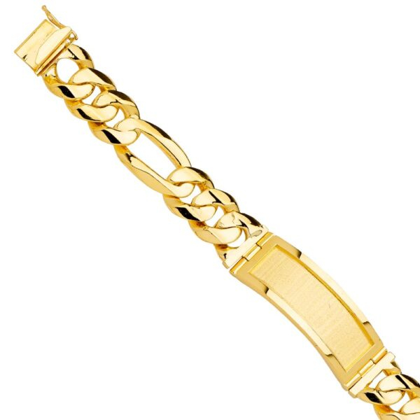 14K Solid Link ID Bracelet - 9"