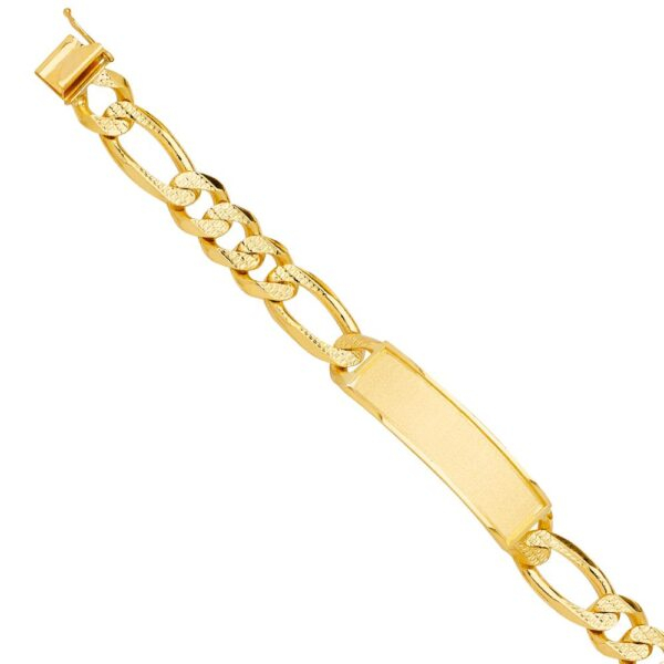 14KY Solid Link ID Bracelet - 9"