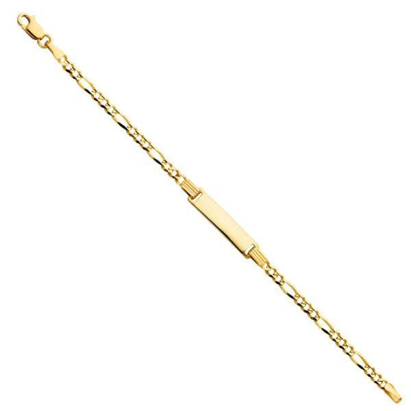 14K Figaro 3+1 Baby ID Bracelet - 6"