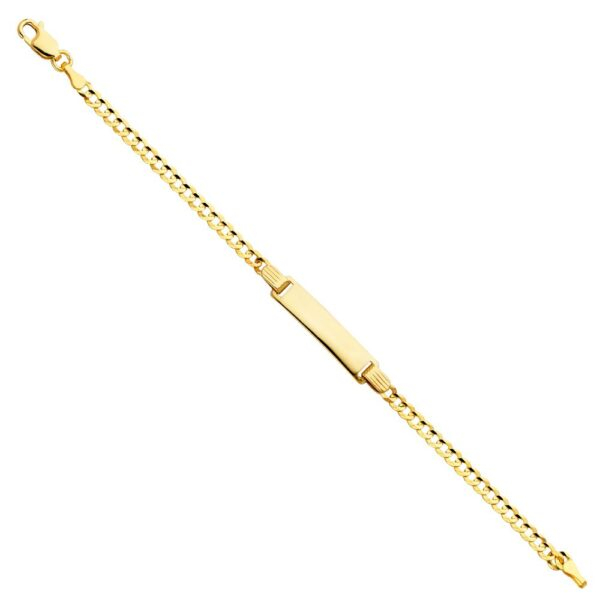 14K Cuban Baby ID Bracelet - 6"