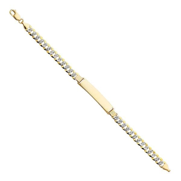 14K Cuban WP ID Bracelet  - 8.5"