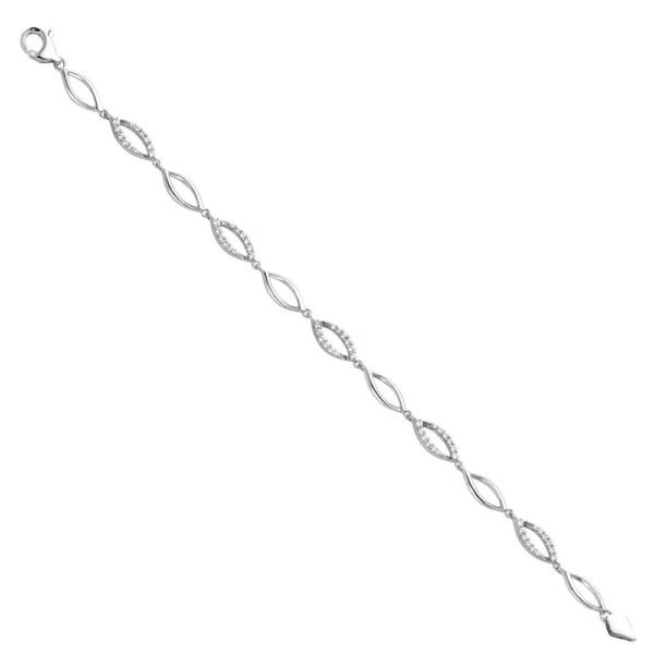 14K CZ Bracelet - 7.5"