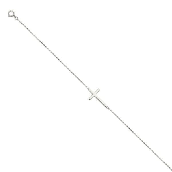 14K Light CZ Chain Bracelet - 7+1"