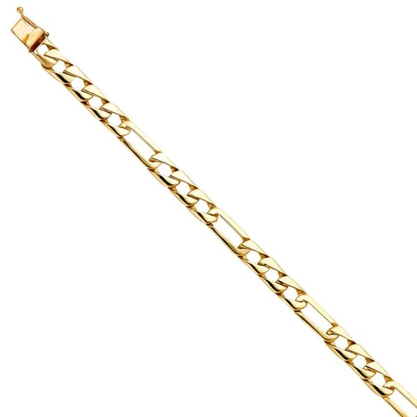 14K Figaro Link Bracelet - 8"