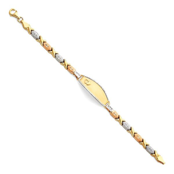 14K 3C Light Stampato ID Bracelet  - 6"