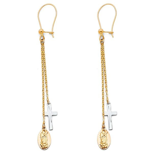 14K 3C Hanging Earrings