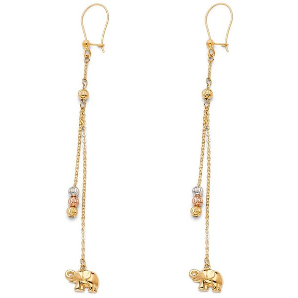 14K 3C Hanging Earrings