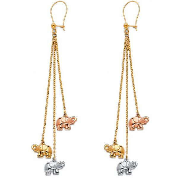 14K 3C Hanging Earrings