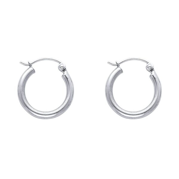 14K 2mm Hoop Earrings