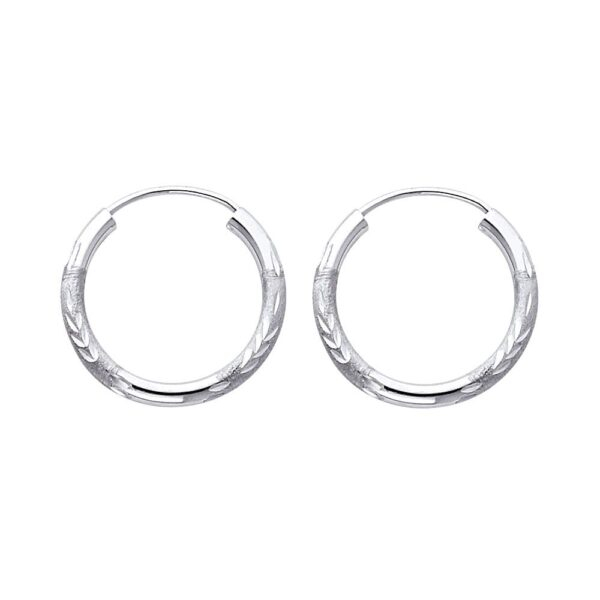 14KW 2mm DC Hoop Earrings