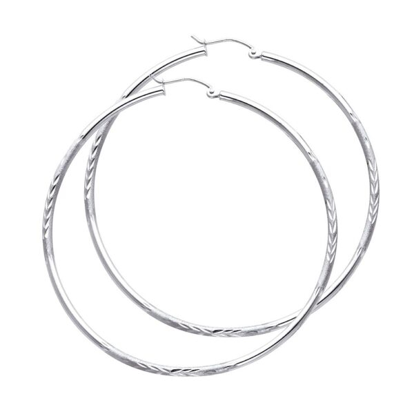 14KW 2mm DC Hoop Earrings