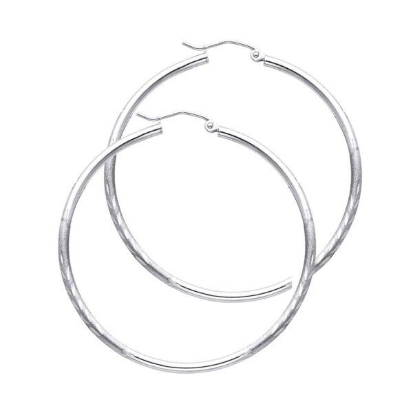 14KW 2mm DC Hoop Earrings