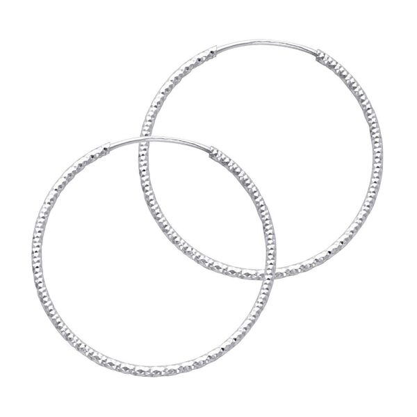 14KW 1mm DC Hoop Earrings